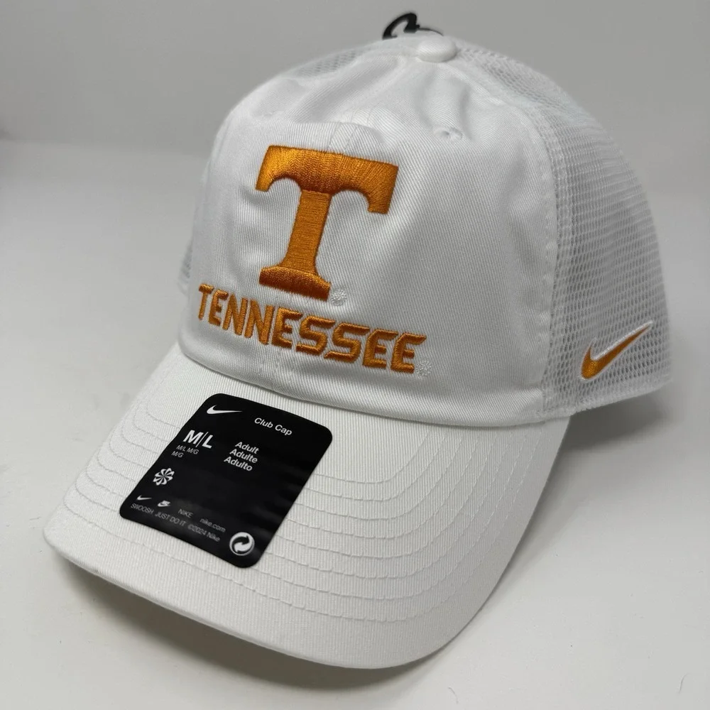 Nike Tennessee Volunteers Hat Adult M/L White Mesh Adjustable Strapback Club Cap